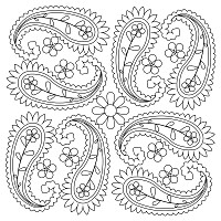 paisley flower block 009